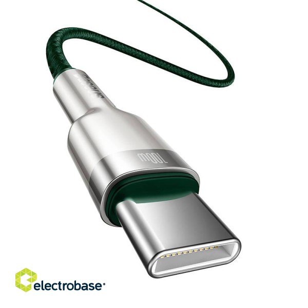 Cable USB-C to USB-C Baseus Cafule, 100W, 2m (green) image 5