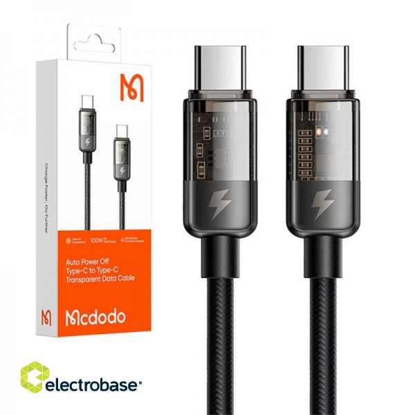 Cable USB-C to USB-C Mcdodo CA-2840, PD 100W, 1.8m (black) фото 2