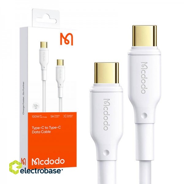 Cable USB-C to USB-C Mcdodo CA-8350, 100W, 1,2m (white) image 2