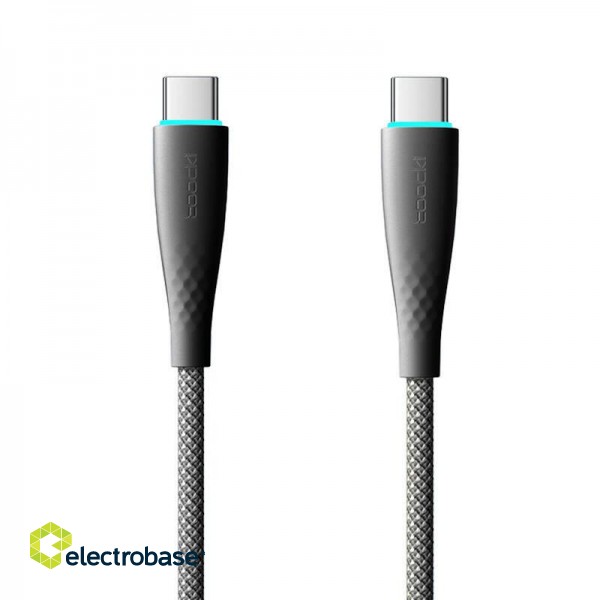 Cable USB-C to USB-C Toocki TXCTT1- BMH01-B, 1m, PD FC 100W (black) фото 1