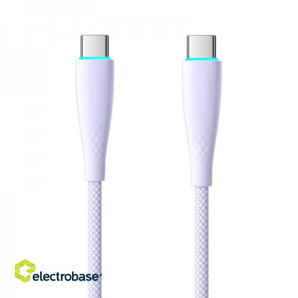 Cable USB-C to USB-C Toocki TXCTT1- BMH01-P, 1m, PD, FC 100W (purple) paveikslėlis 1