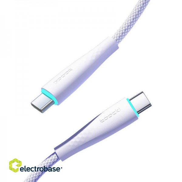 Cable USB-C to USB-C Toocki TXCTT1- BMH01-P, 1m, PD, FC 100W (purple) image 2