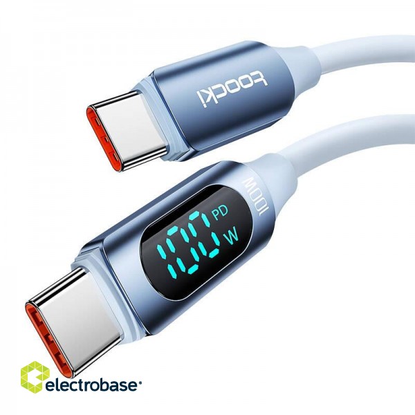 Cable USB-C to USB-C Toocki TXCTT1- XX04-B2, 2m, FC 100W (blue) фото 1