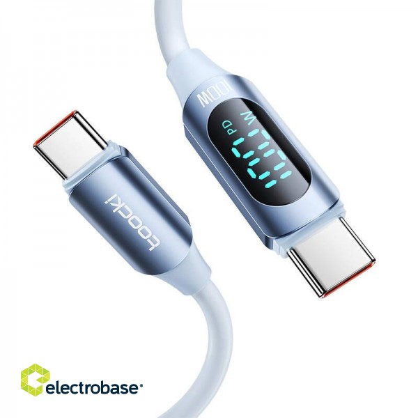 Cable USB-C to USB-C Toocki TXCTT1- XX04-B2, 2m, FC 100W (blue) фото 2