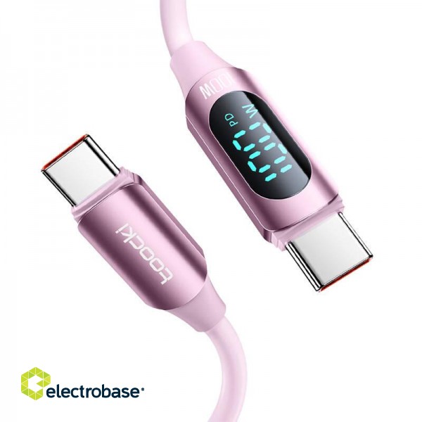 Cable USB-C to USB-C Toocki TXCTT1- XX04-B2, 2m, FC 100W (pink) фото 2