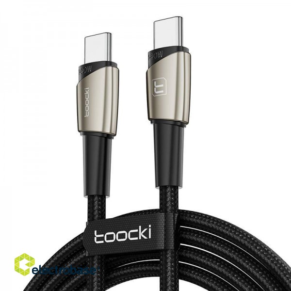Cable USB-C to USB-C Toocki TXCTT14- LG01-W2, 2m, 140W (pearl nickel) image 1
