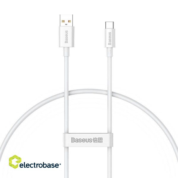 Cable USB do USB-C Baseus Superior 100W 0.25m (white) image 2