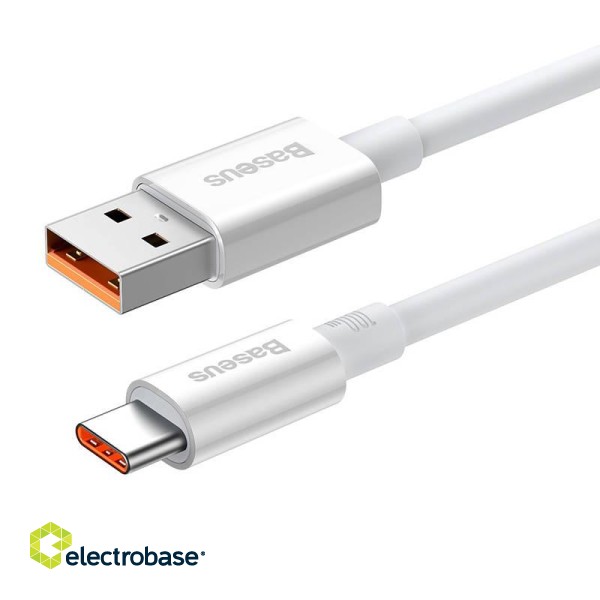 Cable USB do USB-C Baseus Superior 100W 0.25m (white) image 3