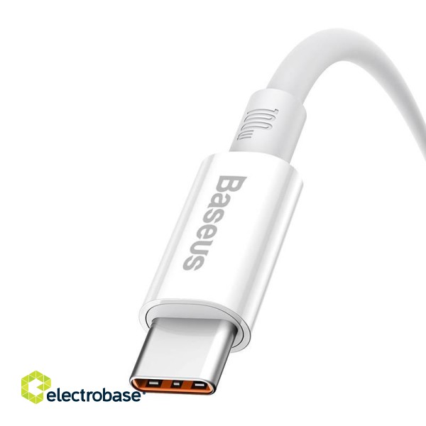 Cable USB do USB-C Baseus Superior 100W 0.25m (white) image 6
