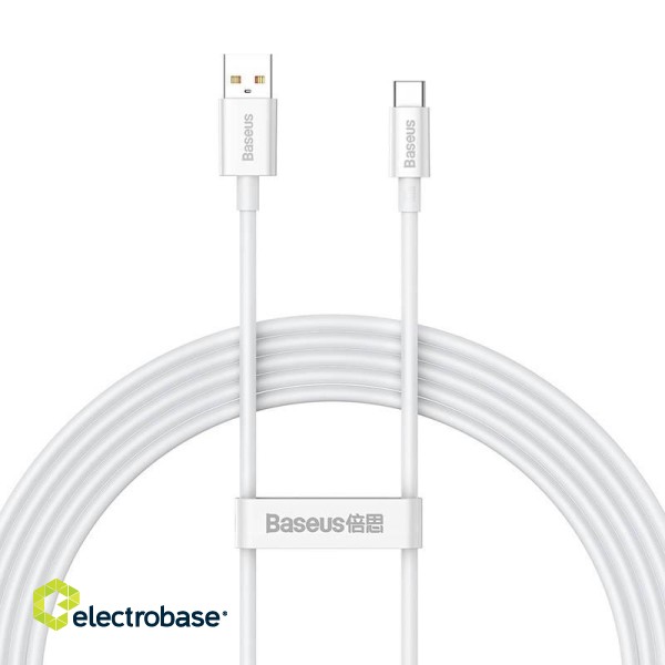 Cable USB do USB-C Baseus Superior 100W 2m (white) фото 2