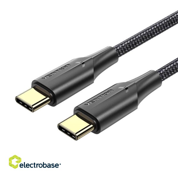 USB-C 2.0 to USB-C Cable Vention TAUBH 2m, 3A, LED Black image 4