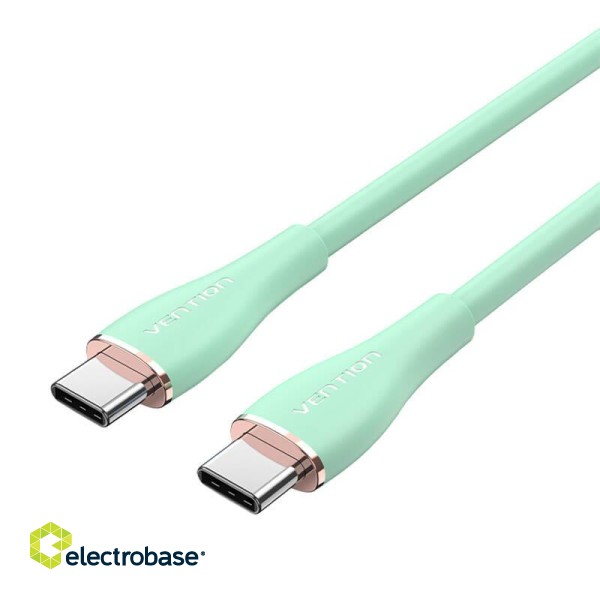 USB-C 2.0 to USB-C Cable Vention TAWGF 1m, PD 100W,  Green Silicone фото 2