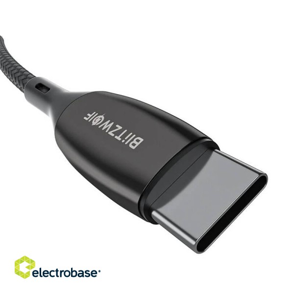 USB-C cable to USB-C  Blitzwolf BW-TC23, 100W 1.8m (black) image 3