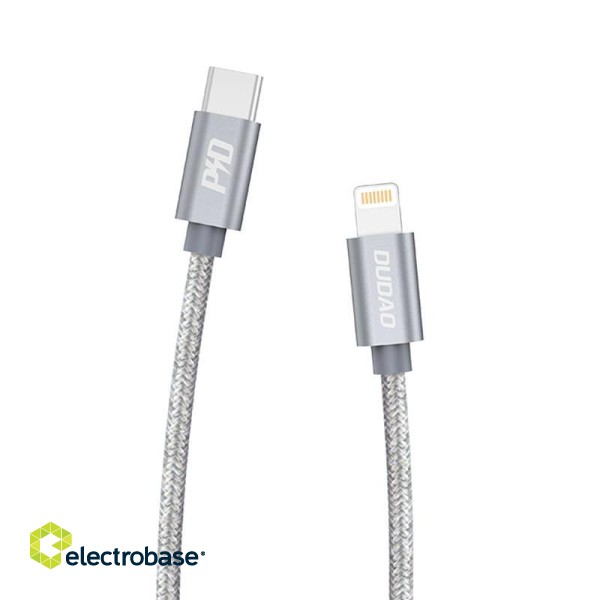 USB-C to Lightning cable Dudao L5Pro PD 45W, 1m (gray) paveikslėlis 1
