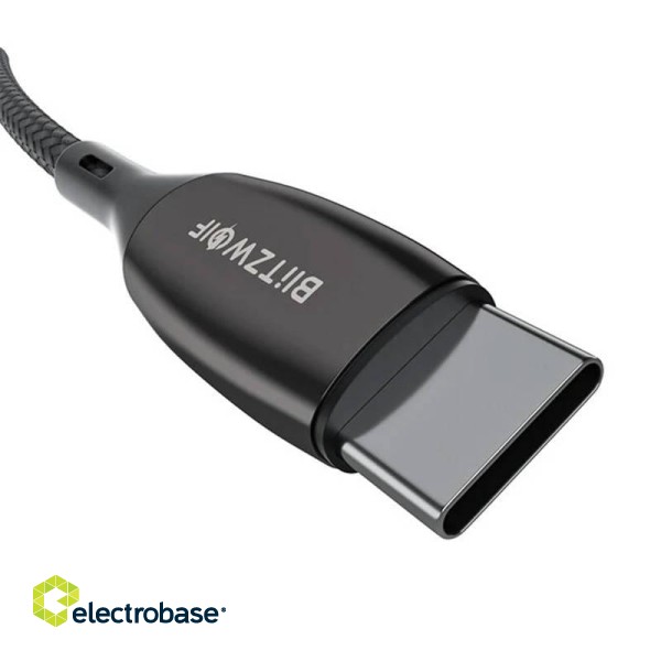 USB-C to USB-C cable BlitzWolf BW-TC23, with display, 100W, 1.8m (black) фото 3