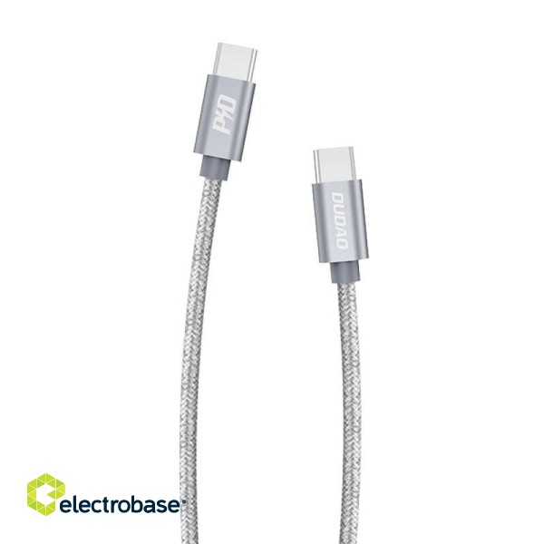 USB-C to USB-C cable Dudao L5ProC PD 45W, 1m (gray) paveikslėlis 2