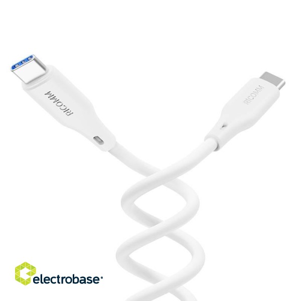 USB-C to USB-C Cable Ricomm RLS304CCW 1.2m paveikslėlis 3