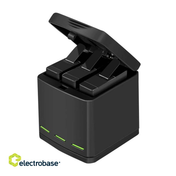 3-slot charger box Telesin for GoPro Hero 8 + 2 batteries (GP-BNC-801) image 2