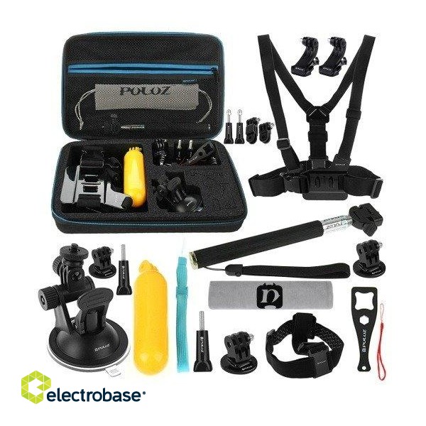 Puluz 20 in 1 Accessories Ultimate Combo Kits for sports cameras PKT11 paveikslėlis 1