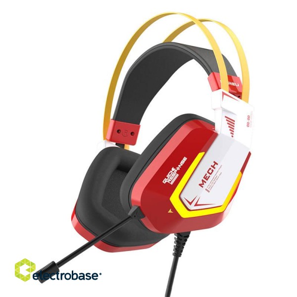 Gaming headphones Dareu EH732 USB RGB (red) paveikslėlis 1
