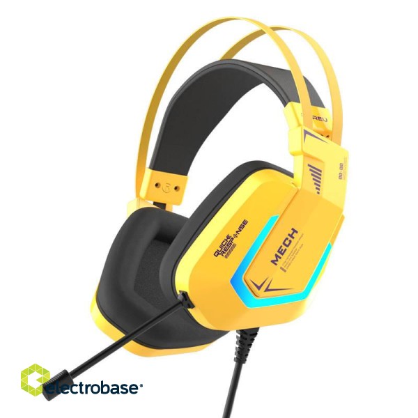 Gaming headphones Dareu EH732 USB RGB (yellow) paveikslėlis 1