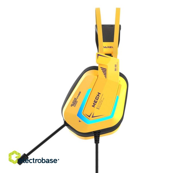 Gaming headphones Dareu EH732 USB RGB (yellow) paveikslėlis 2