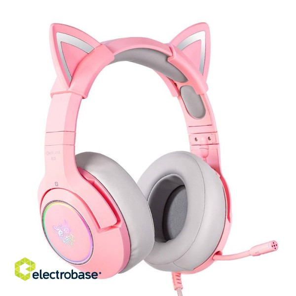 Gaming headphones ONIKUMA K9 Pink RGB image 2