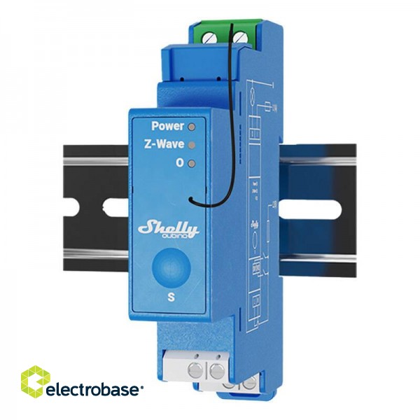 1-channel DIN-rail relay Shelly Qubino Pro 1 image 2