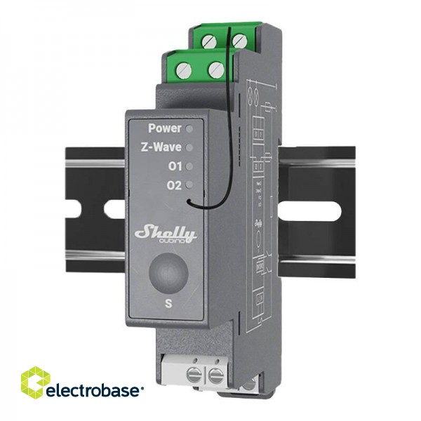 2-channel DIN rail relay Shelly Qubino Pro 2 image 2