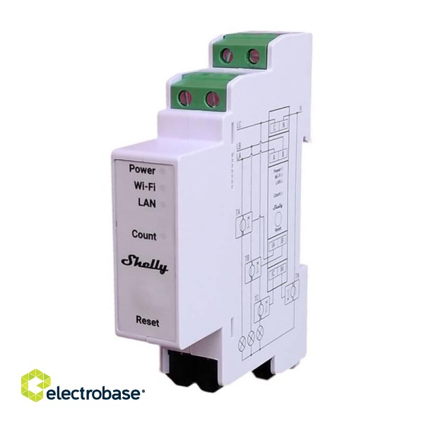 2-phase Energy Meter Shelly PRO 3EM 400A Wi-Fi image 2