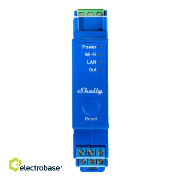 DIN Rail Smart Switch Shelly Pro 1 with dry contacts, 1 channe; image 1