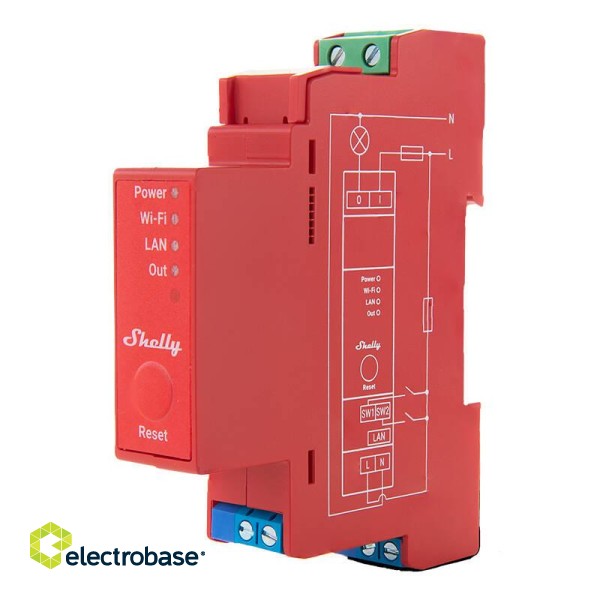 DIN Rail Smart Switch Shelly Pro 1PM with power metering, 1 channel image 3