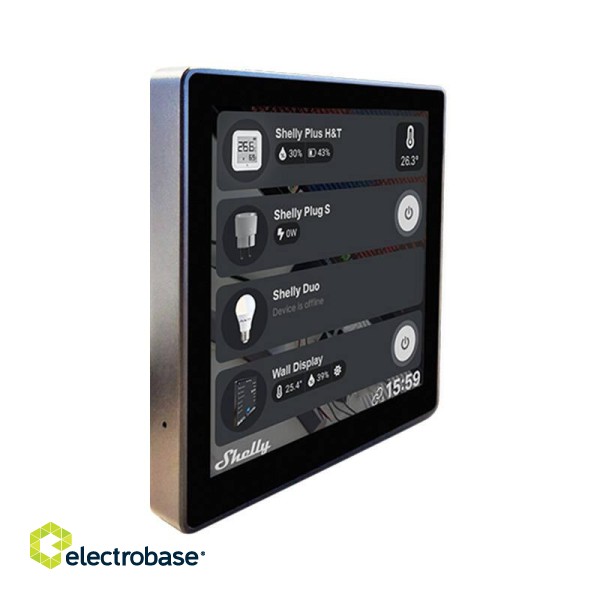 Smart Control Panel with 5A Switch Shelly Wall Display (black) image 2