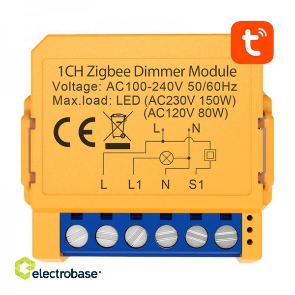 Smart socket switch ZigBee Avatto ZDMS16-2 TUYA image 1