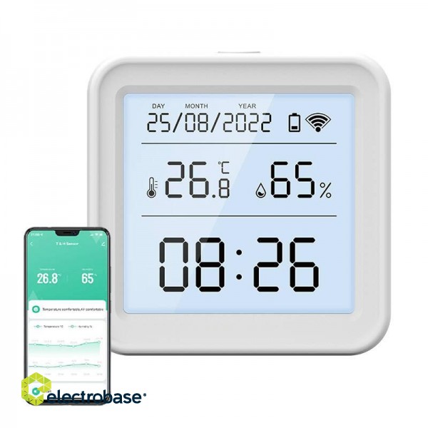 Smart temperature and humidity sensor Wi-Fi Gosund S6 (LCD screen, backlight) image 2