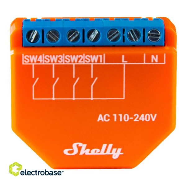 Wi-Fi Controller Shelly PLUS I4, 4 inputs image 1