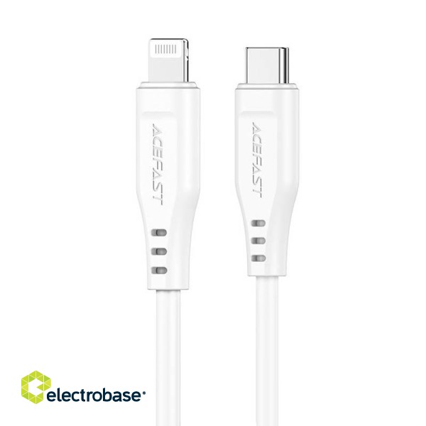 Cable USB MFI Acefast C3-01, USB-C to Lightning, 30W, 1.2m (white) image 1