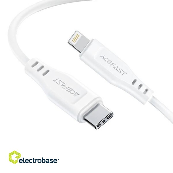 Cable USB MFI Acefast C3-01, USB-C to Lightning, 30W, 1.2m (white) image 2