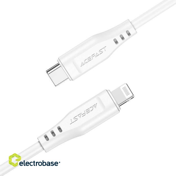 Cable USB MFI Acefast C3-01, USB-C to Lightning, 30W, 1.2m (white) image 3
