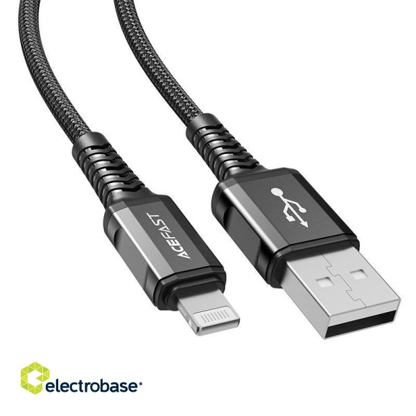 Cable USB to Lightning Acefast C1-02, 1.2m (czarny) фото 1