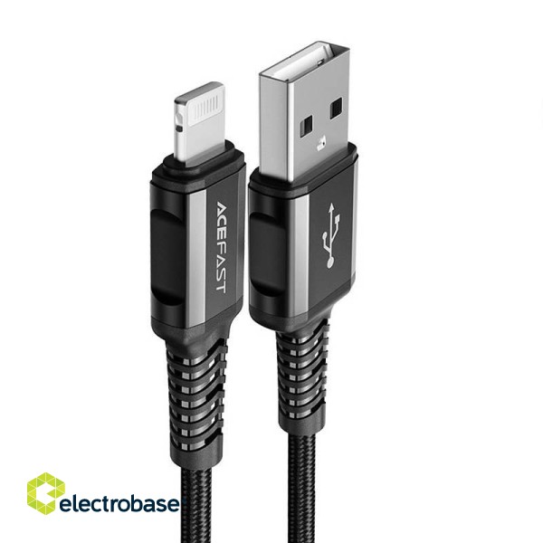 Cable USB to Lightning Acefast C1-02, 1.2m (czarny) фото 2