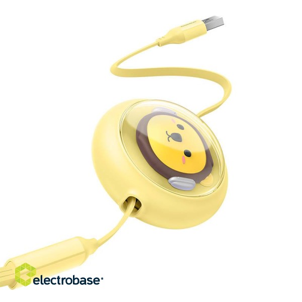 Charging Cable 3w1 Baseus USB to USB-C, USB-M, Lightning 3,5A, 1,1m (yellow) фото 4