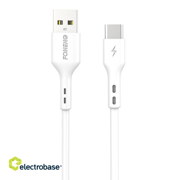Foneng X36 USB to USB-C cable, 2.4A, 1m (white)