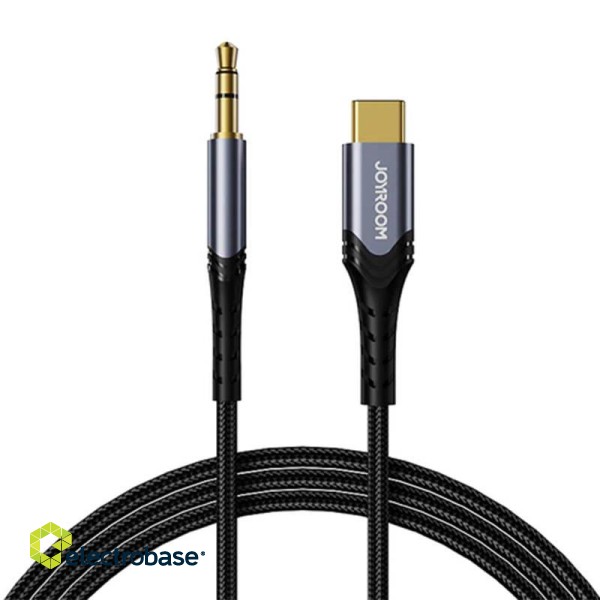 Port Audio Cable 3,5 mm mini jack / USB Type-C / 2m Joyroom SY-A03 (black) image 1