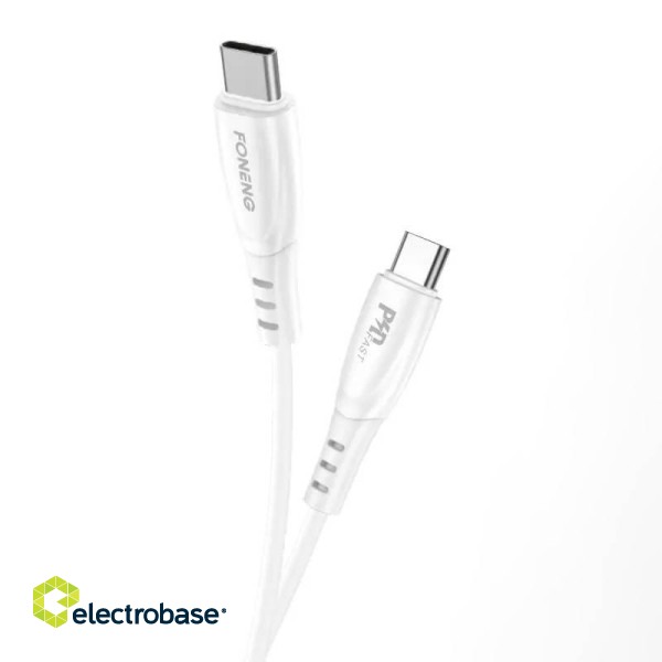 USB-C to USB-C cable Foneng X73, 60W, 1m (white)