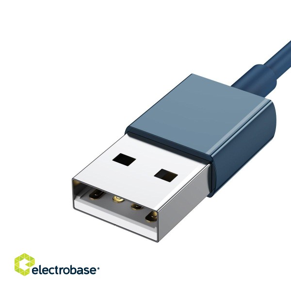 USB cable 3in1 Baseus Superior Series, USB to micro USB / USB-C / Lightning, 3.5A, 1.5m (blue) image 5