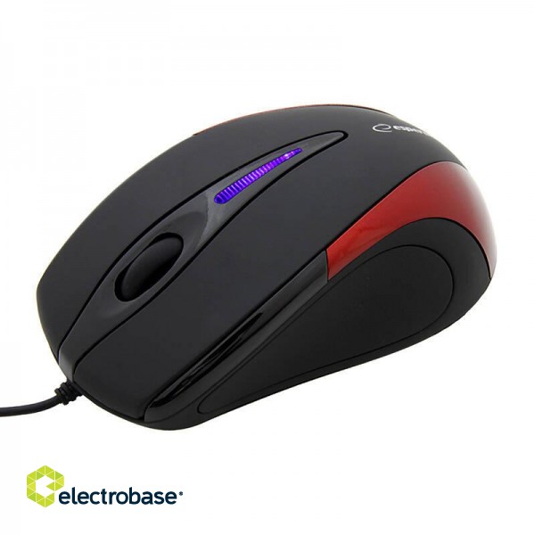 Esperanza EM102R Wired mouse (red) image 3