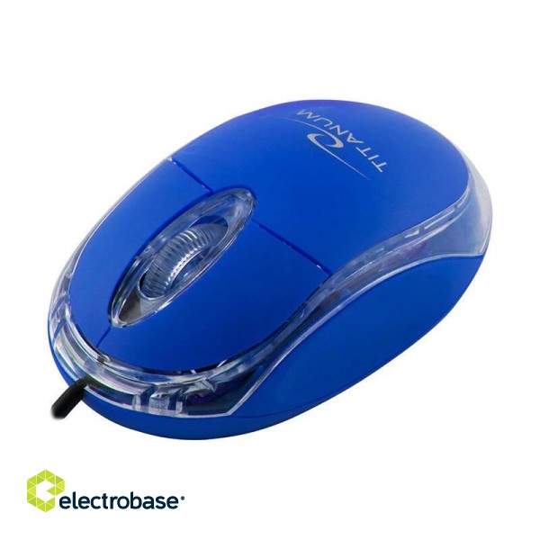 Esperanza TM102B Wired mouse Titanium (blue) image 1