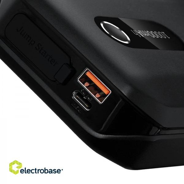 Baseus Super Energy Car Jump Starter 10000mAh, 1000A, USB (black) paveikslėlis 5