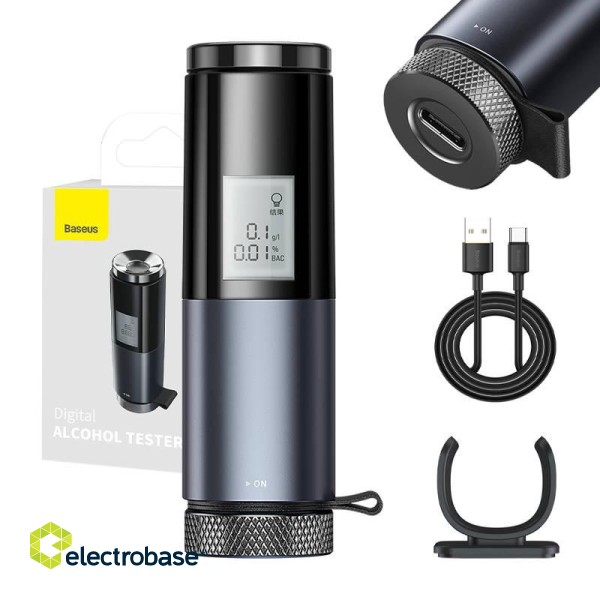 Breathless Electronic Breathalyzer with LCD Baseus (Black) image 1